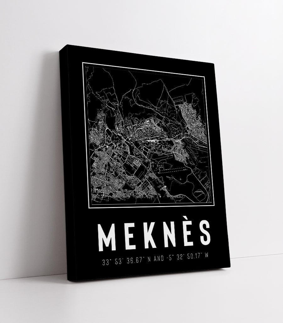 Tableau Décoratif - Tracés Urbains Élégants de Meknès