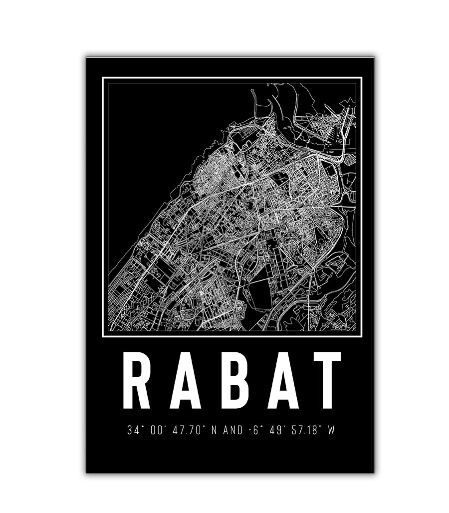 Tableau Décoratif - Tracés Urbains de Rabat
