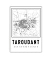 Tableau Décoratif Cartographique : Écho Urbain de Taroudant