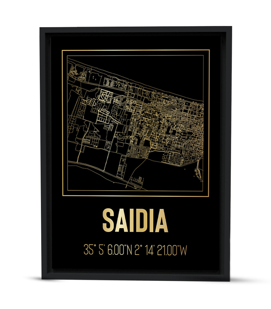 Tableau Décoratif &#39;Lignes d&#39;Or de Saïdia&#39;