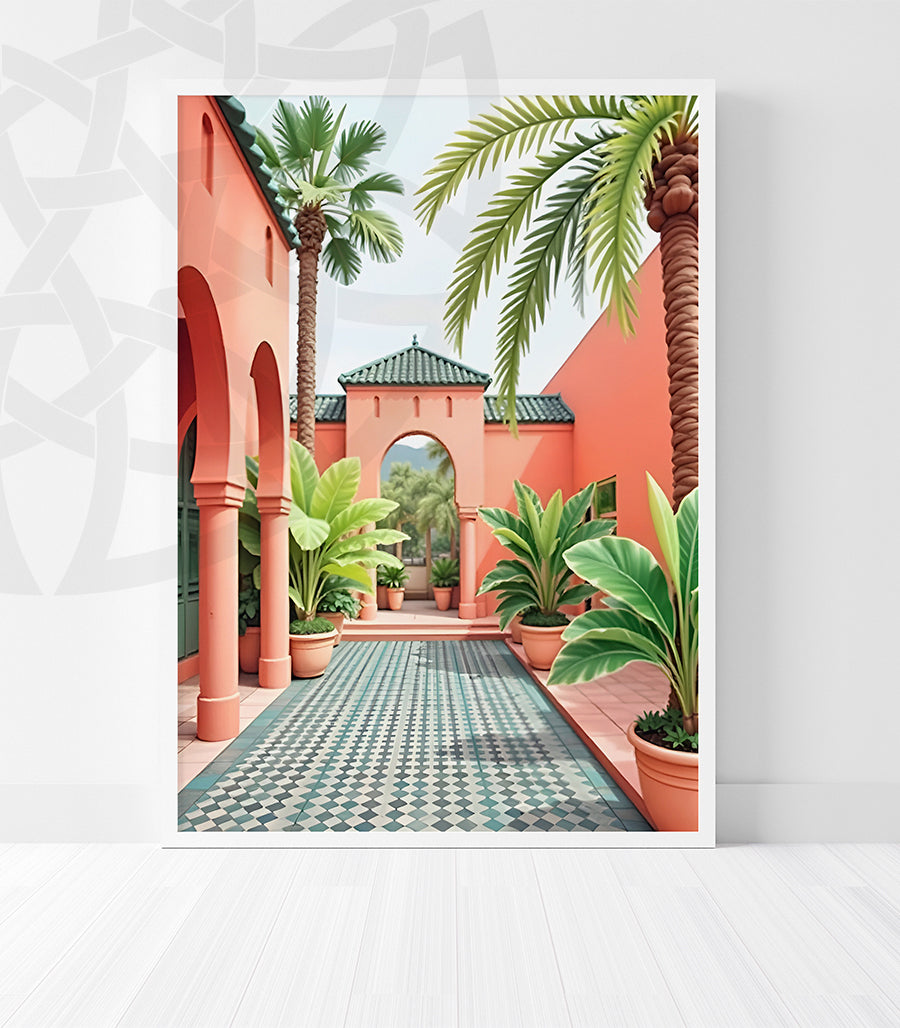 Tableau Décoratif : Le Jardin Secret Médina Marrakech