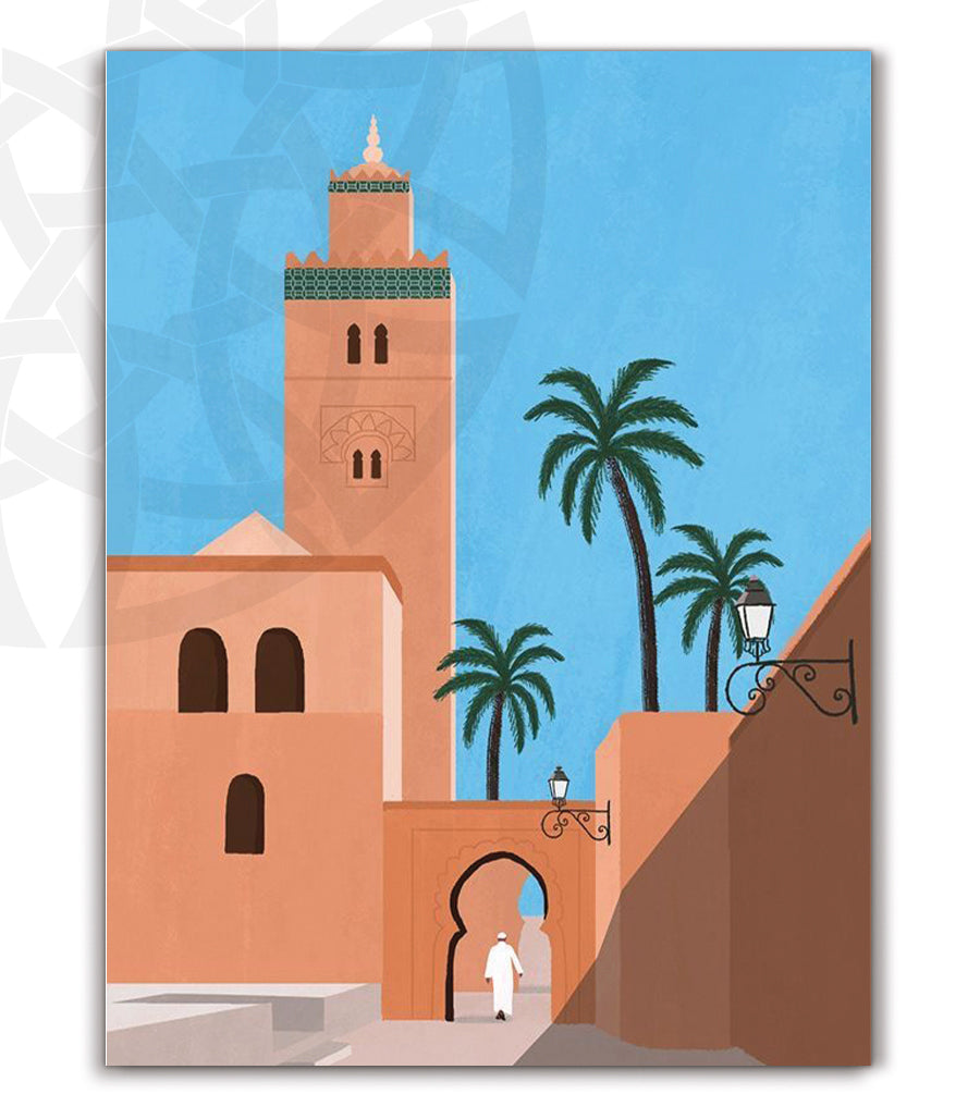 Tableau Décoratif : Marrakech et l’Éclat de la Koutoubia