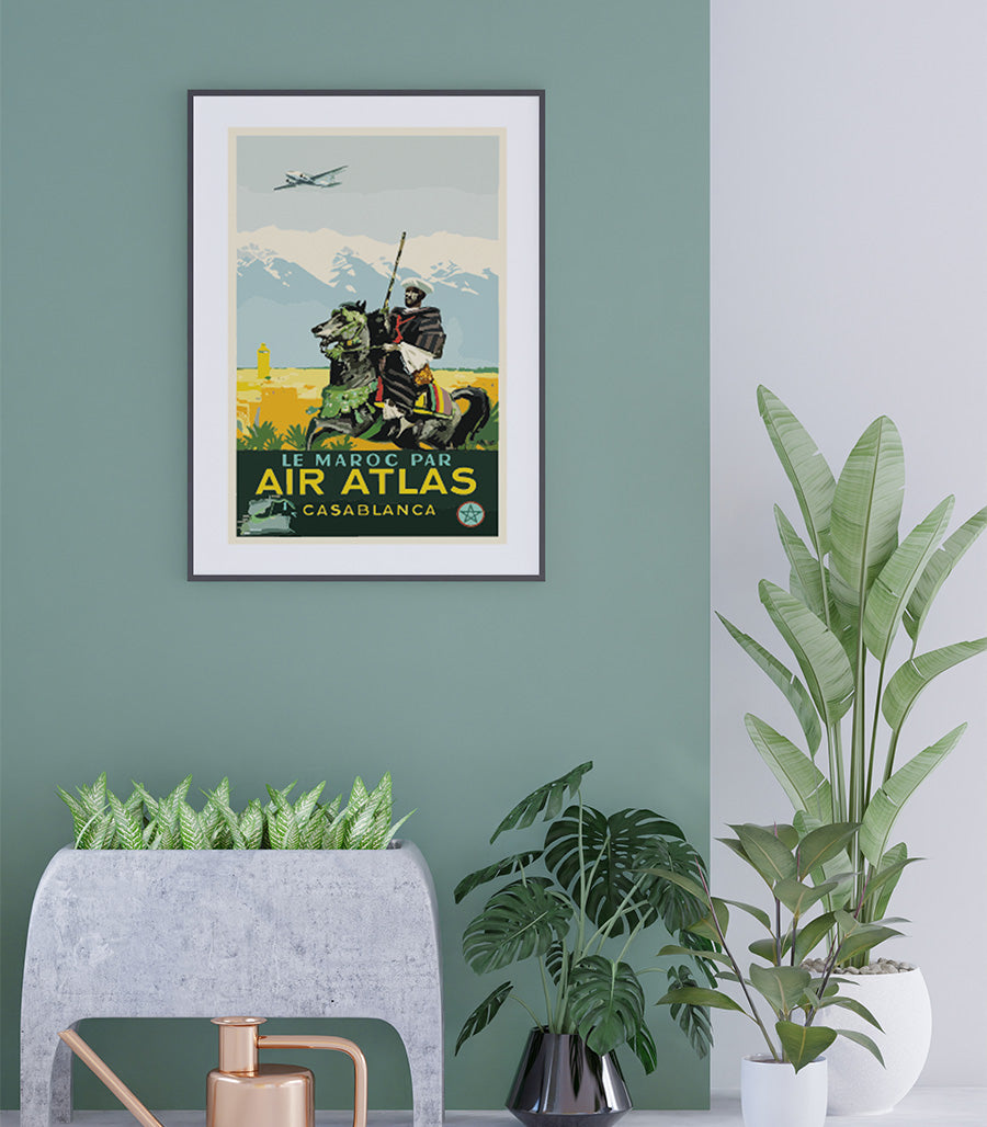 Tableau Decoratif Le Maroc Par Air ATlas Casablanca