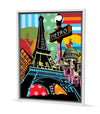 Paris en Pop Art : Un Tableau Décoratif Vibrant
