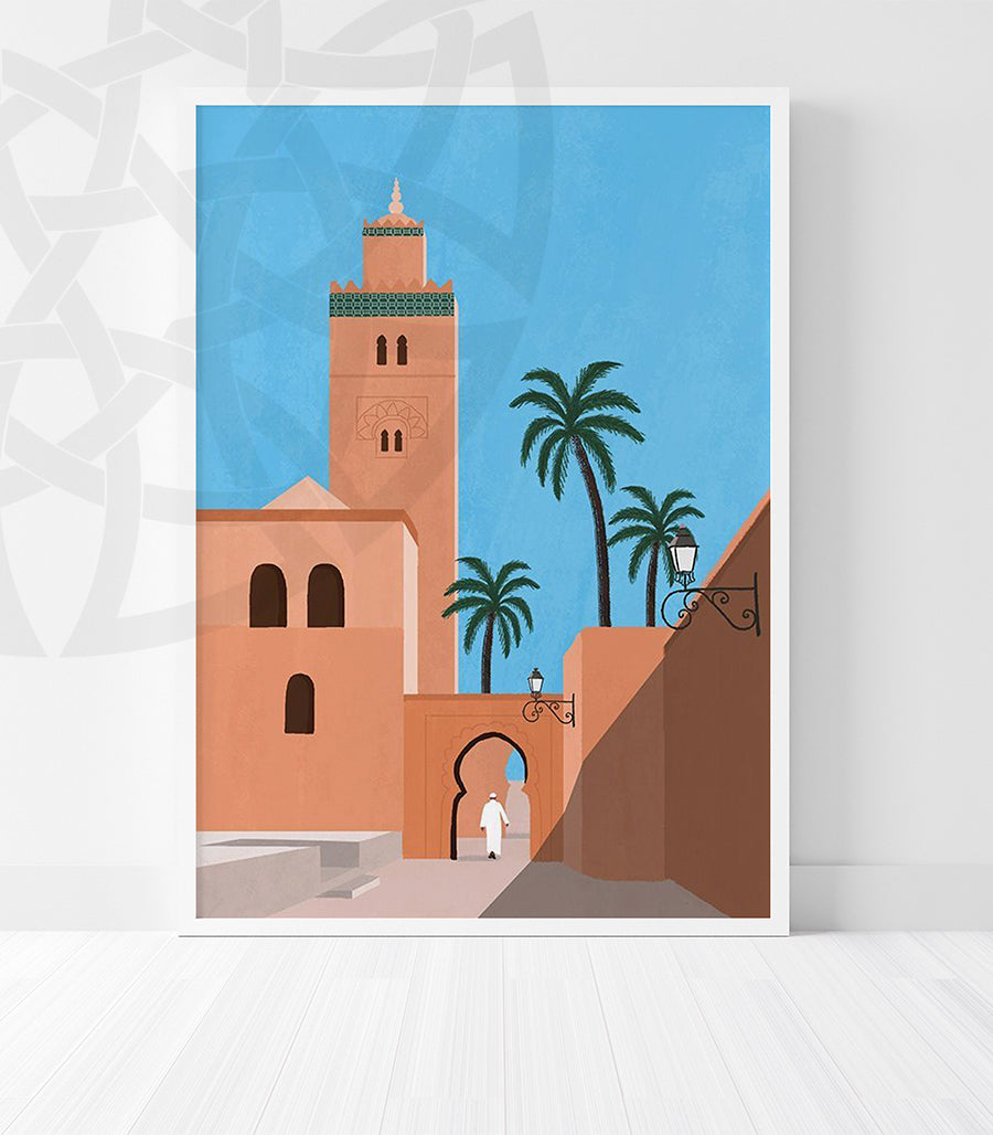 Tableau Décoratif : Marrakech et l’Éclat de la Koutoubia