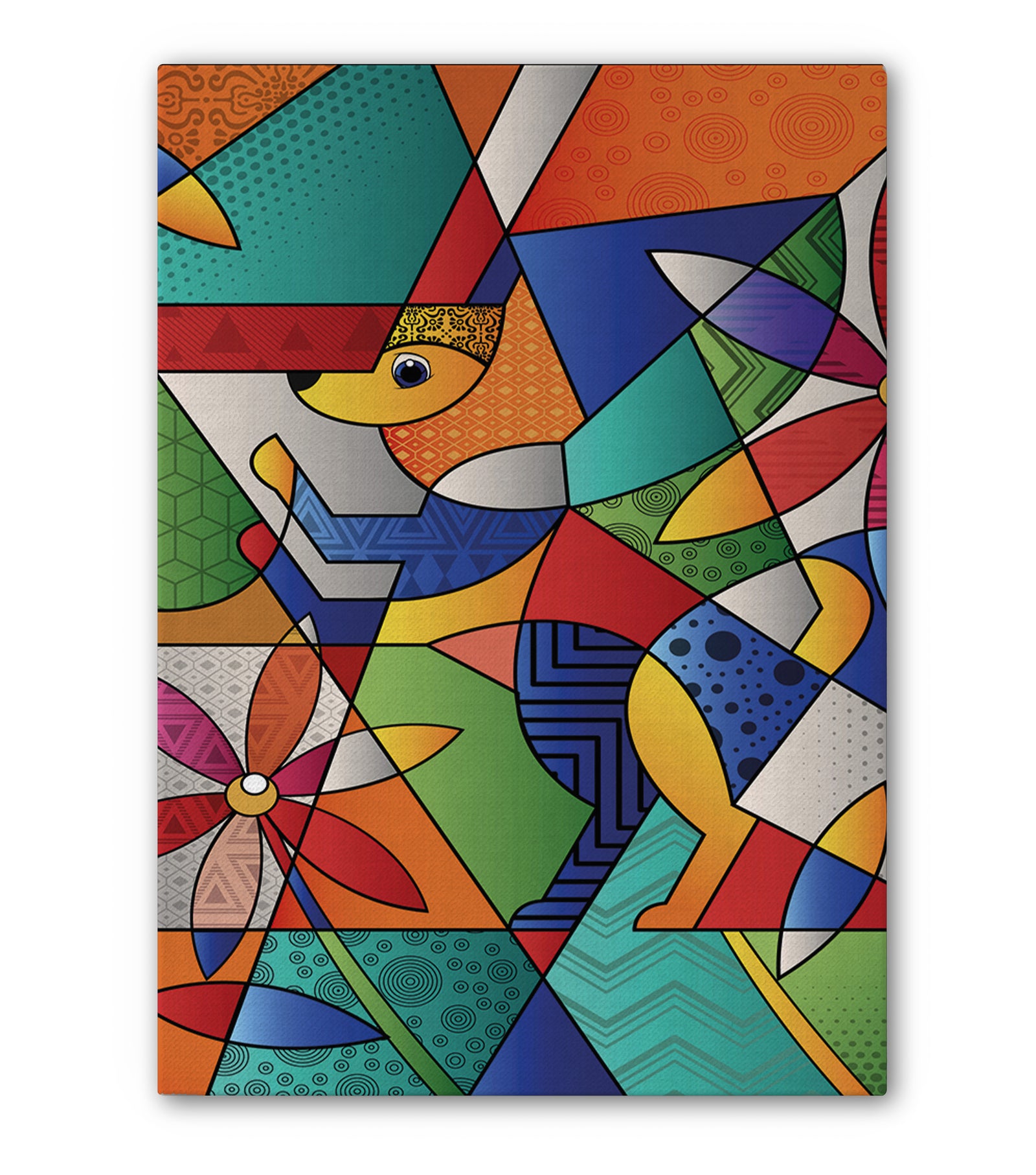 Tableau Décoratif Abstrait Kaléidoscope Culturel