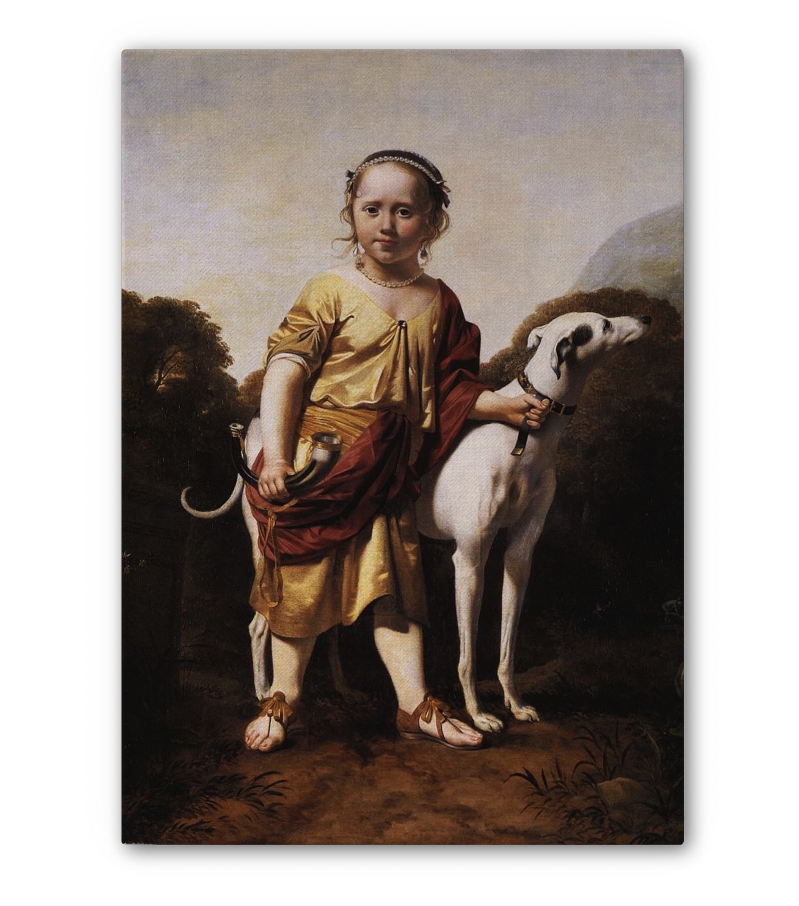 Tableau Décoratif Le Jeune Berger et Son Fidèle Compagnon