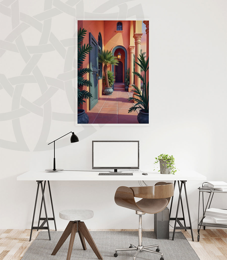 Tableau Décoratif : Charme d'une Entrée Méditerranéenne