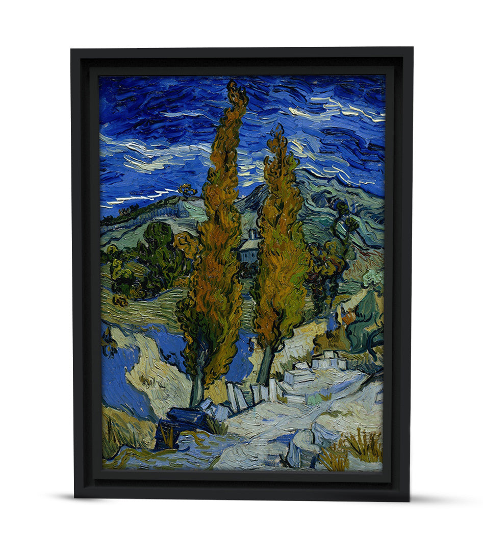 Tableau Décoratif Cypres sous le Ciel Azur