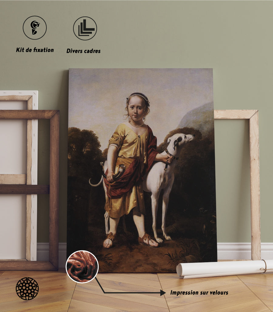 Tableau Décoratif Le Jeune Berger et Son Fidèle Compagnon