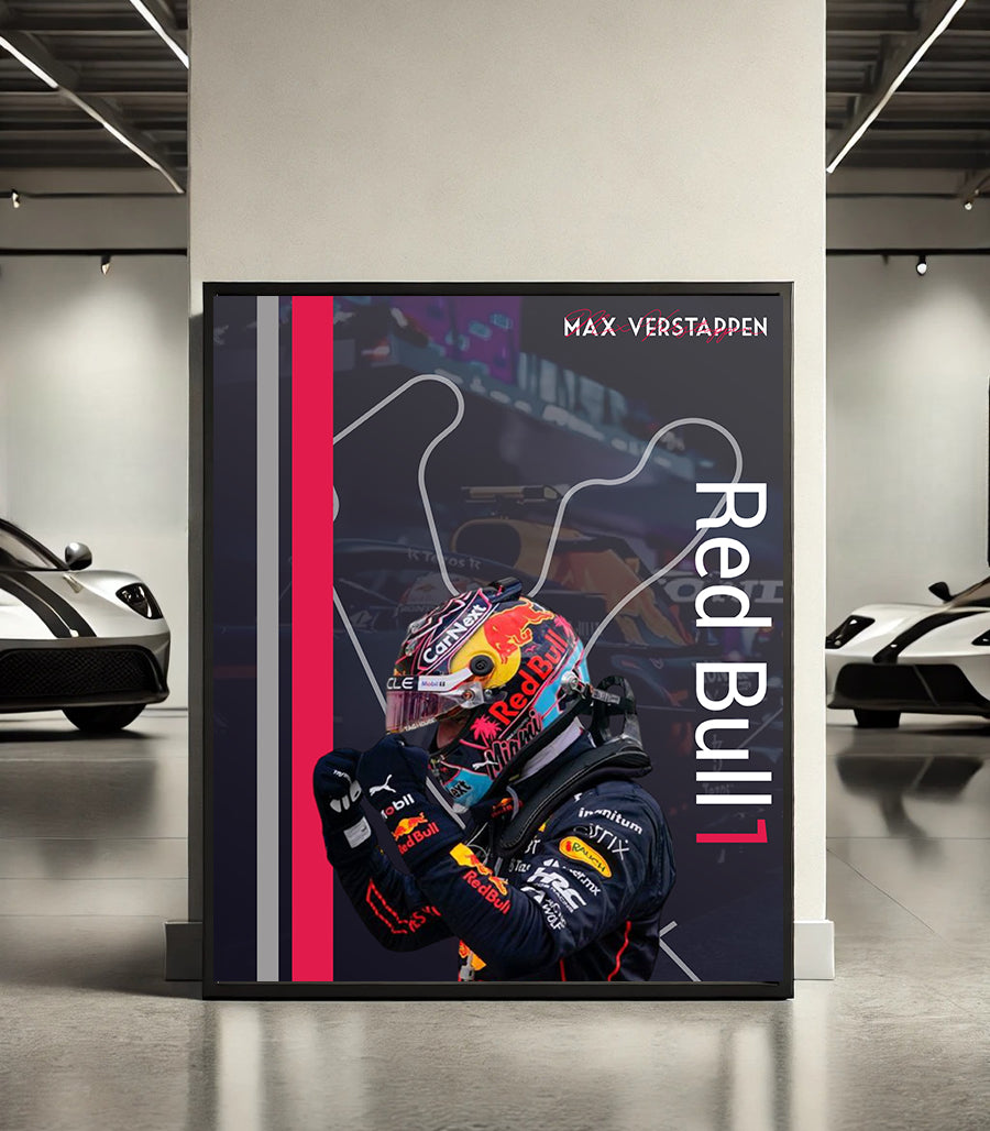 Tableau Décoratif - Max Verstappen : La Puissance Red Bull