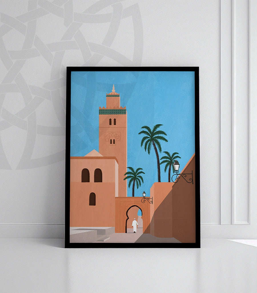 Tableau Décoratif : Marrakech et l’Éclat de la Koutoubia