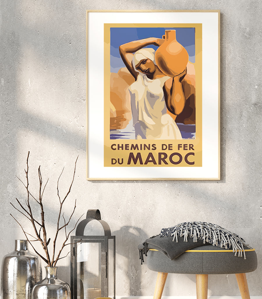 Tableau Decoratif Chemins De Fer Du Maroc