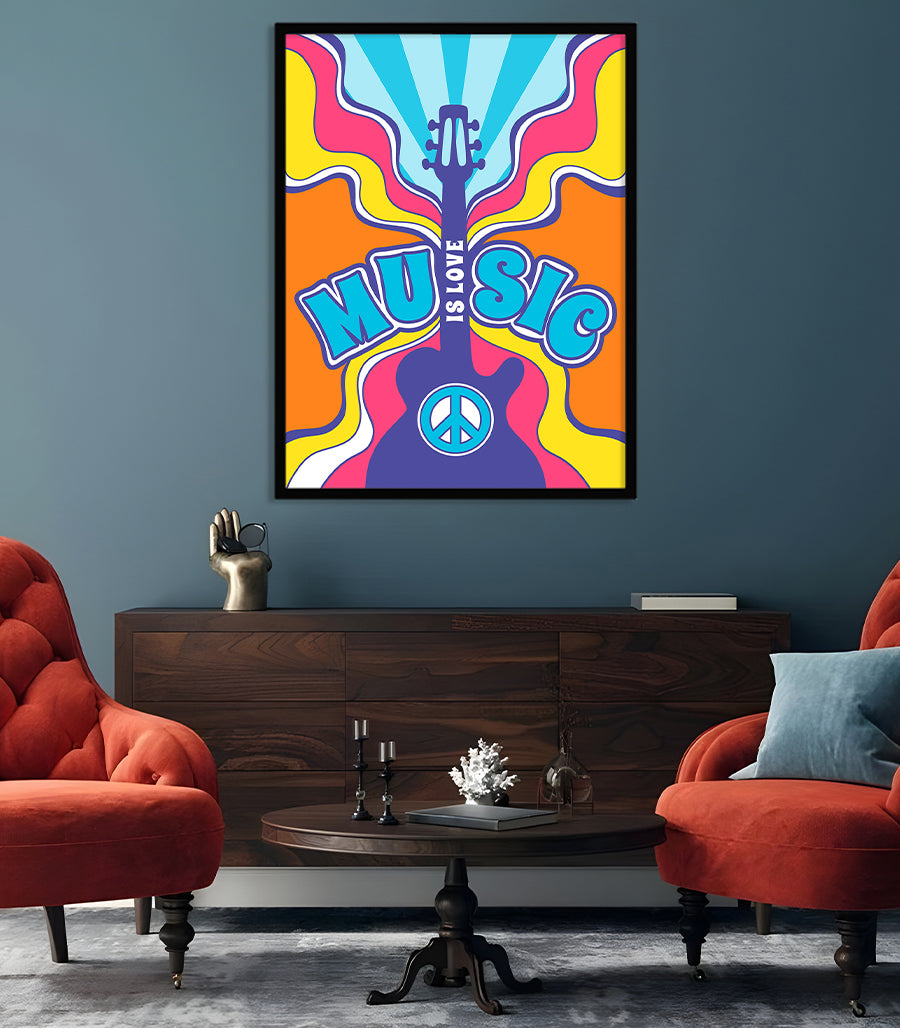 Tableau Décoratif - Music is Love