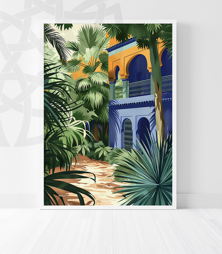 Tableau Décoratif : Jardin Majorelle de Nuit