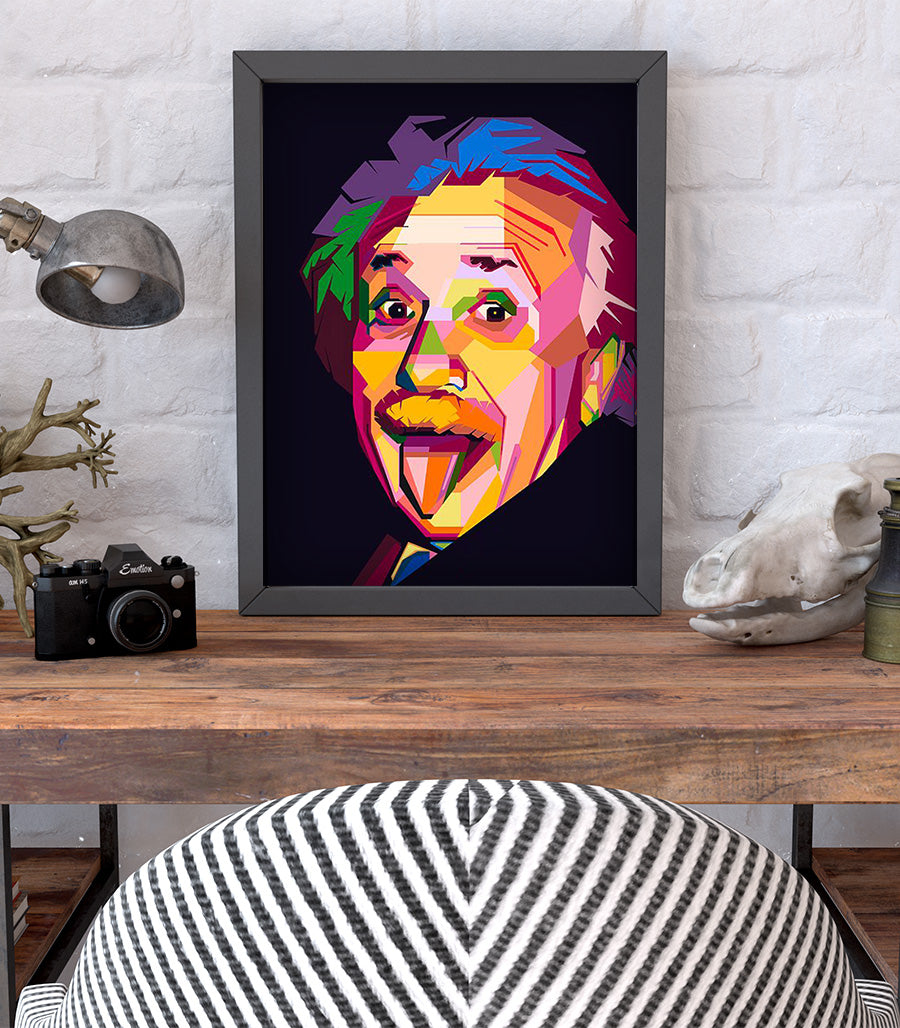 Tableau Décoratif de Albert Einstein en Pop Art