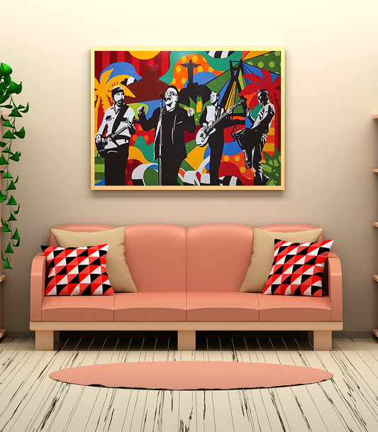 Poster U2: Mémoire Musicale en Pop Art