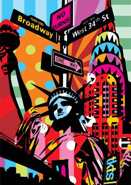 New York en Pop Art : L'Éclat du Style Urbain