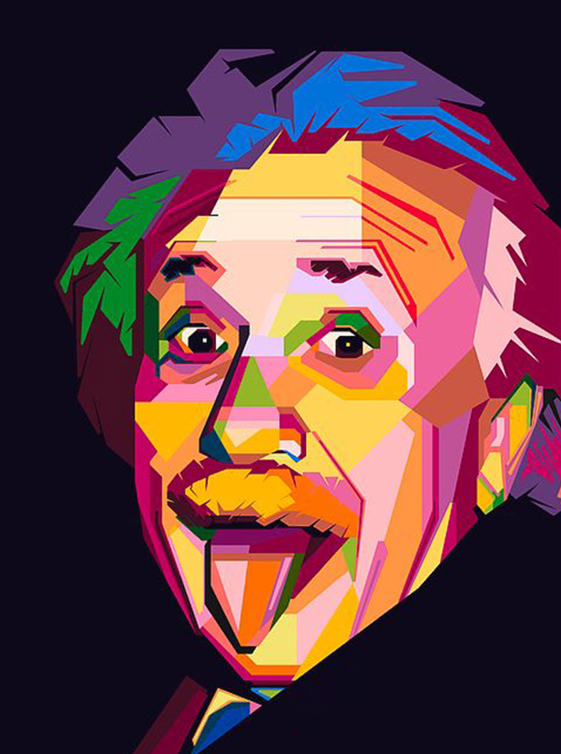 Tableau Décoratif de Albert Einstein en Pop Art