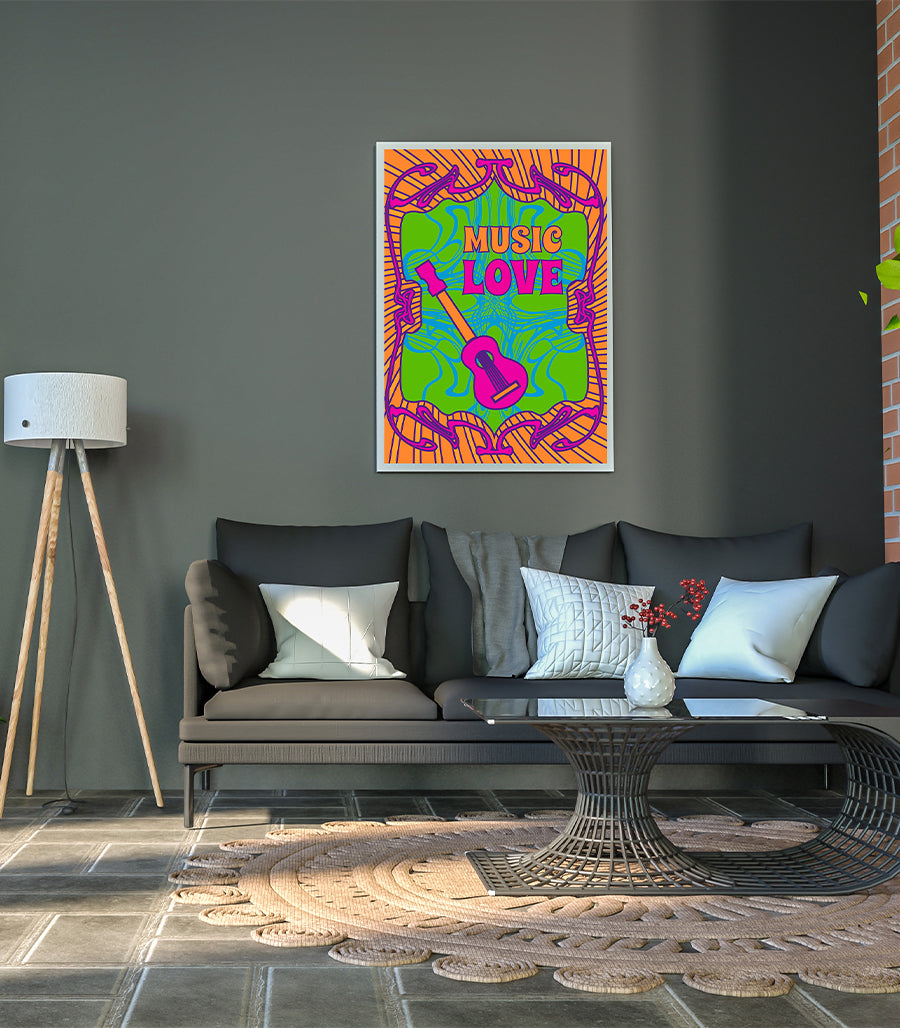 Tableau Décoratif - Music & Love Psychédélique