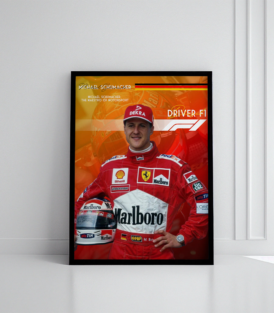 Tableau Décoratif - Michael Schumacher : Le Maître du Sport Automobile