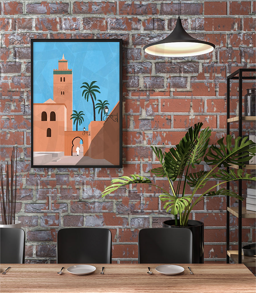 Tableau Décoratif : Marrakech et l’Éclat de la Koutoubia