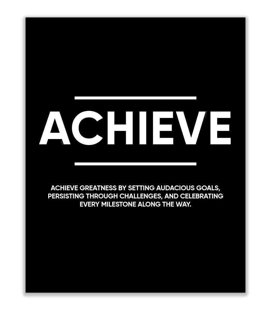 Triptyque de Motivation Noir Tableau Décoratif Moderne