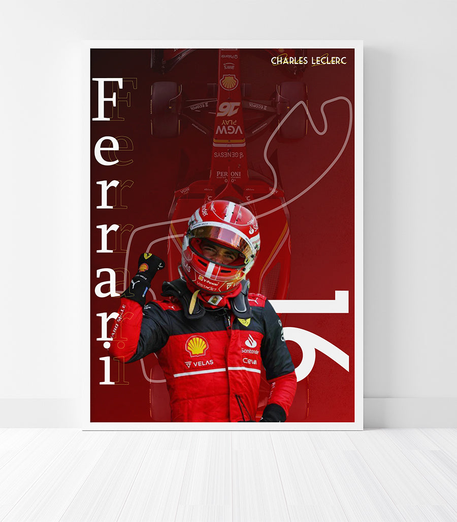 Tableau Décoratif - Charles Leclerc et l’Esprit Ferrari