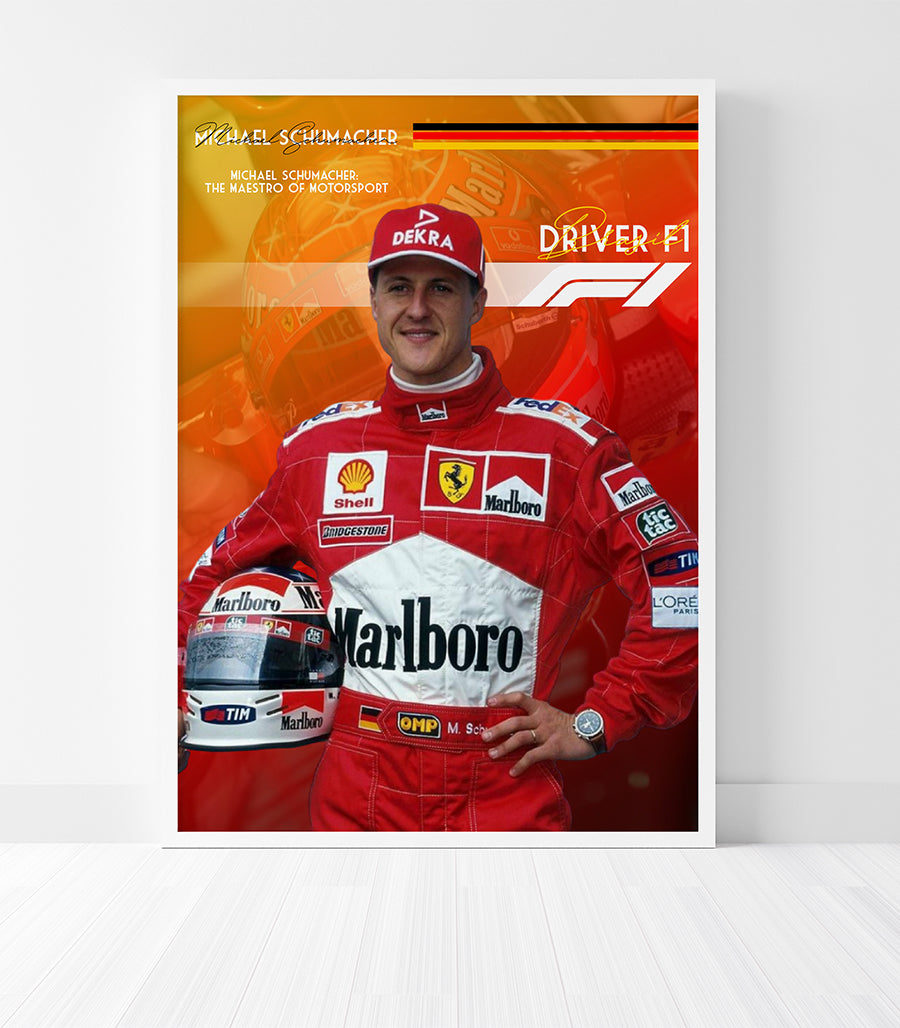 Tableau Décoratif - Michael Schumacher : Le Maître du Sport Automobile