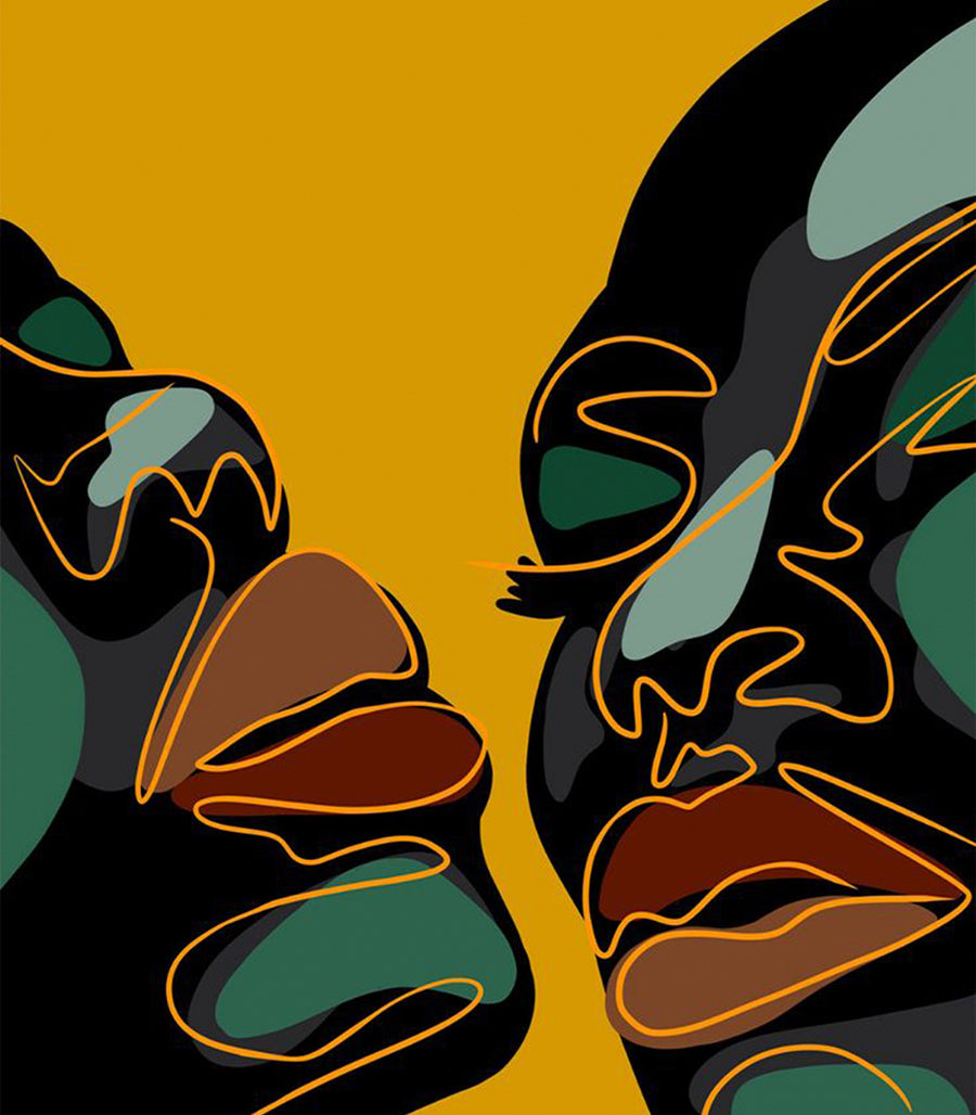 Tableau Décoratif Dialogue Abstrait