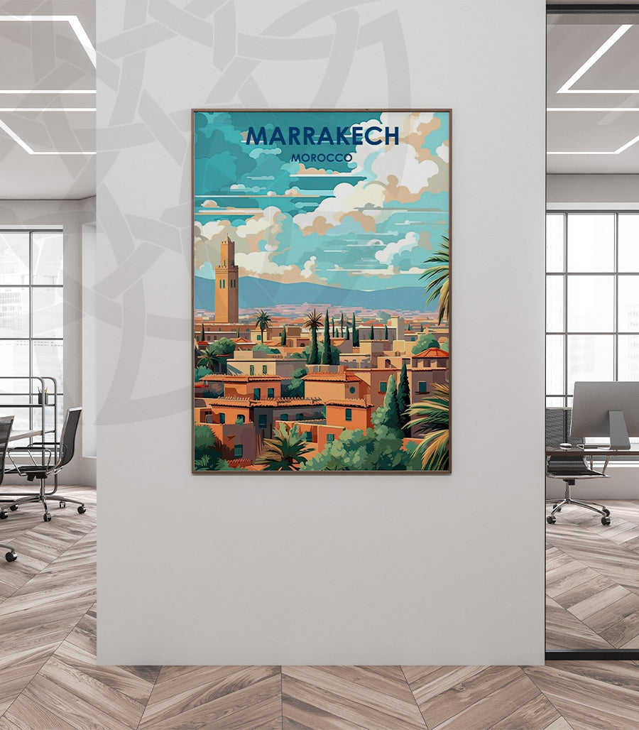 Tableau Décoratif : Marrakech, Entre Histoire et Couleurs