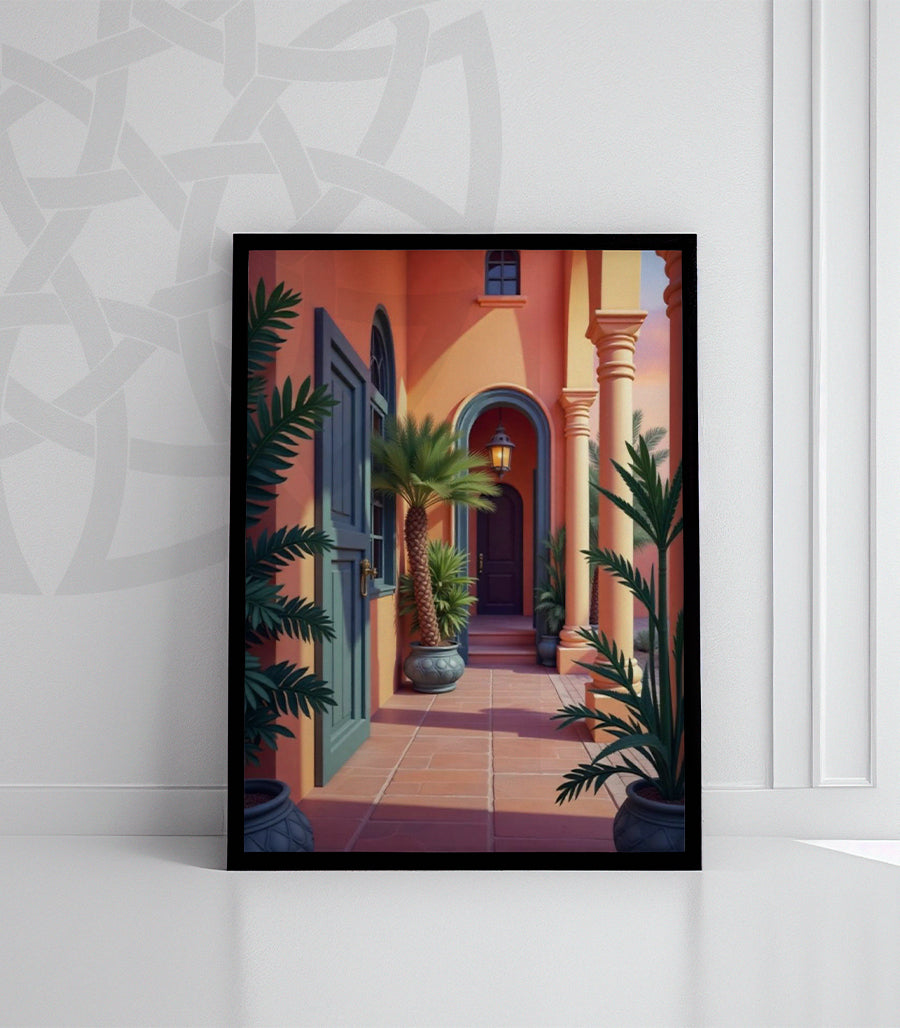 Tableau Décoratif : Charme d&#39;une Entrée Méditerranéenne