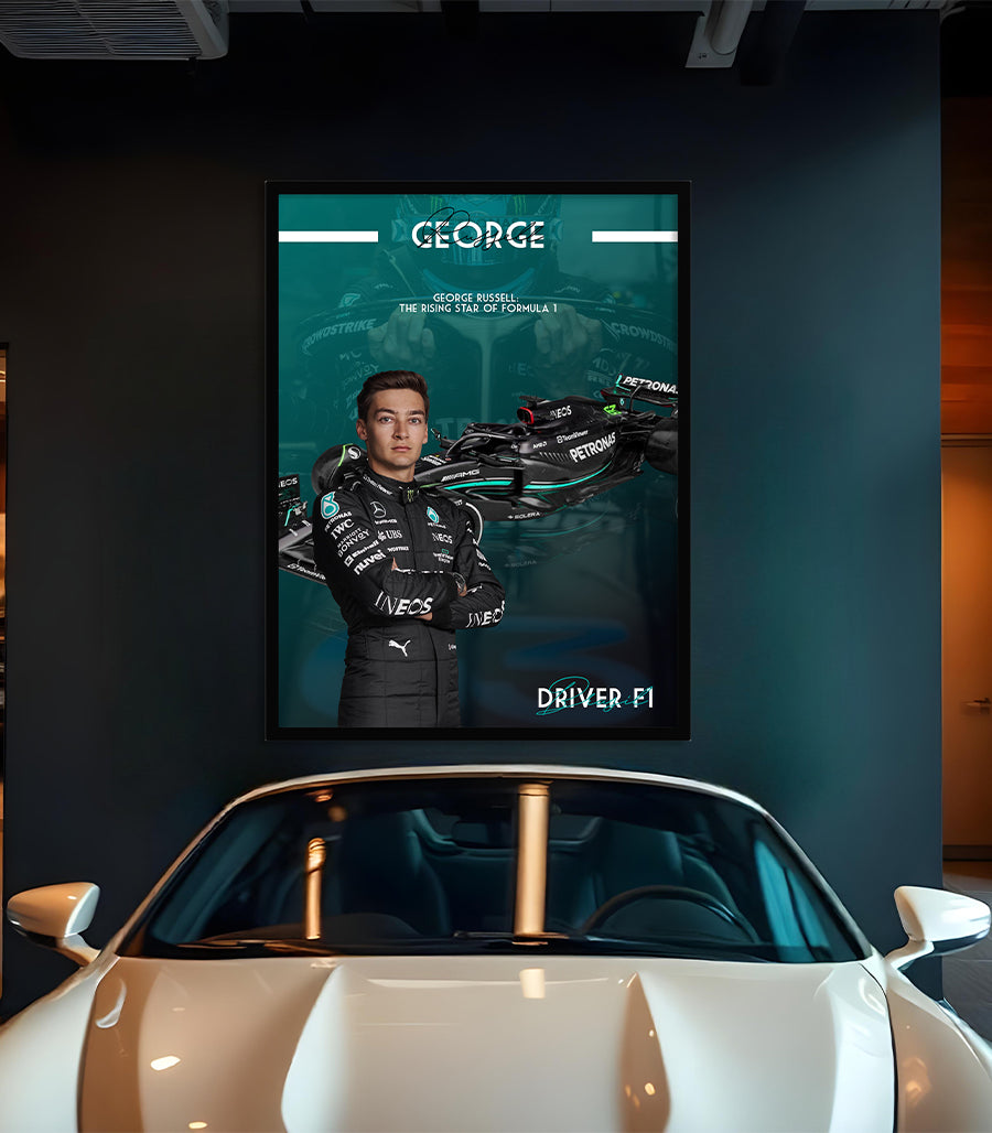 Tableau Décoratif - George Russell et l'Étoile Montante de la F1