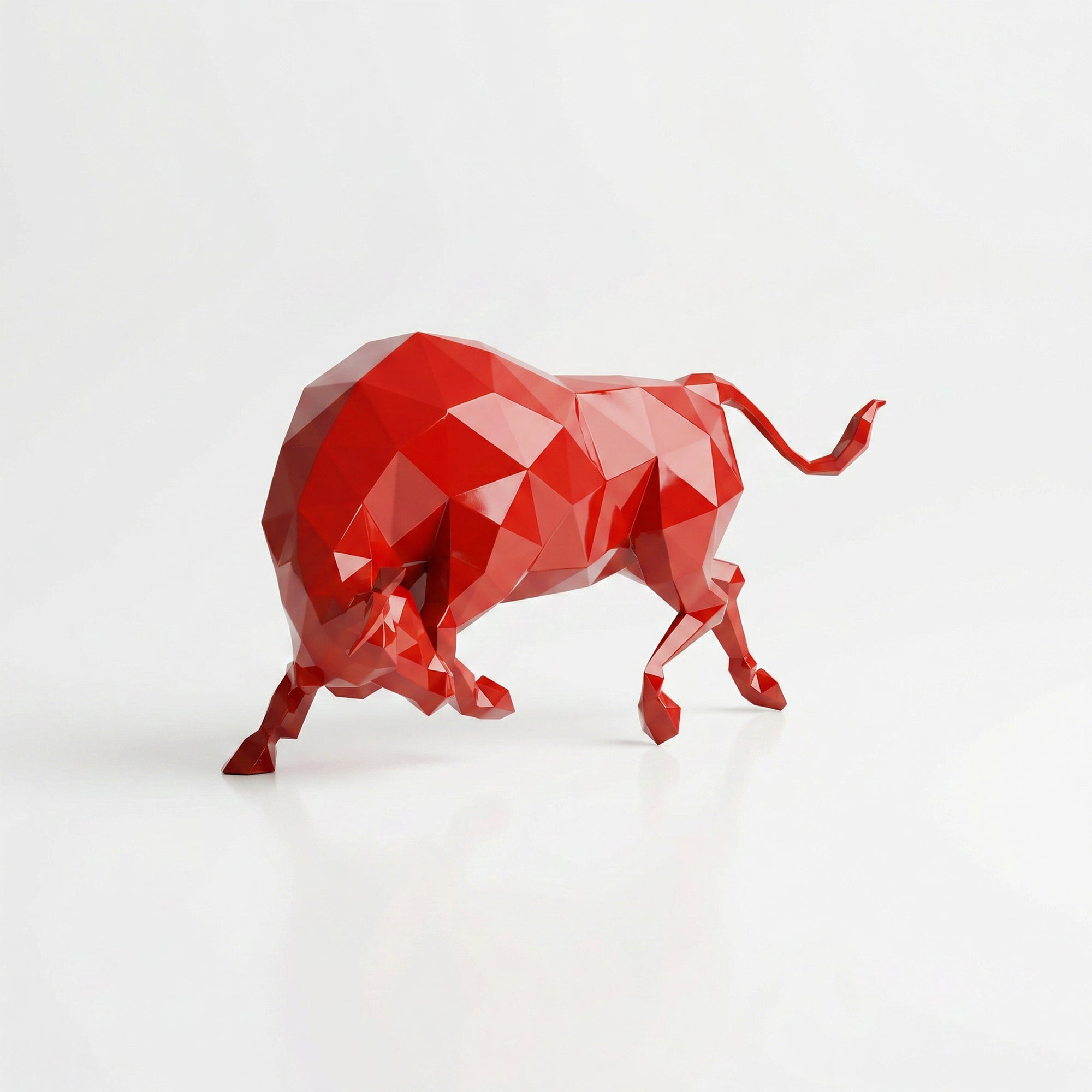 Grande Sculpture taureau Origami