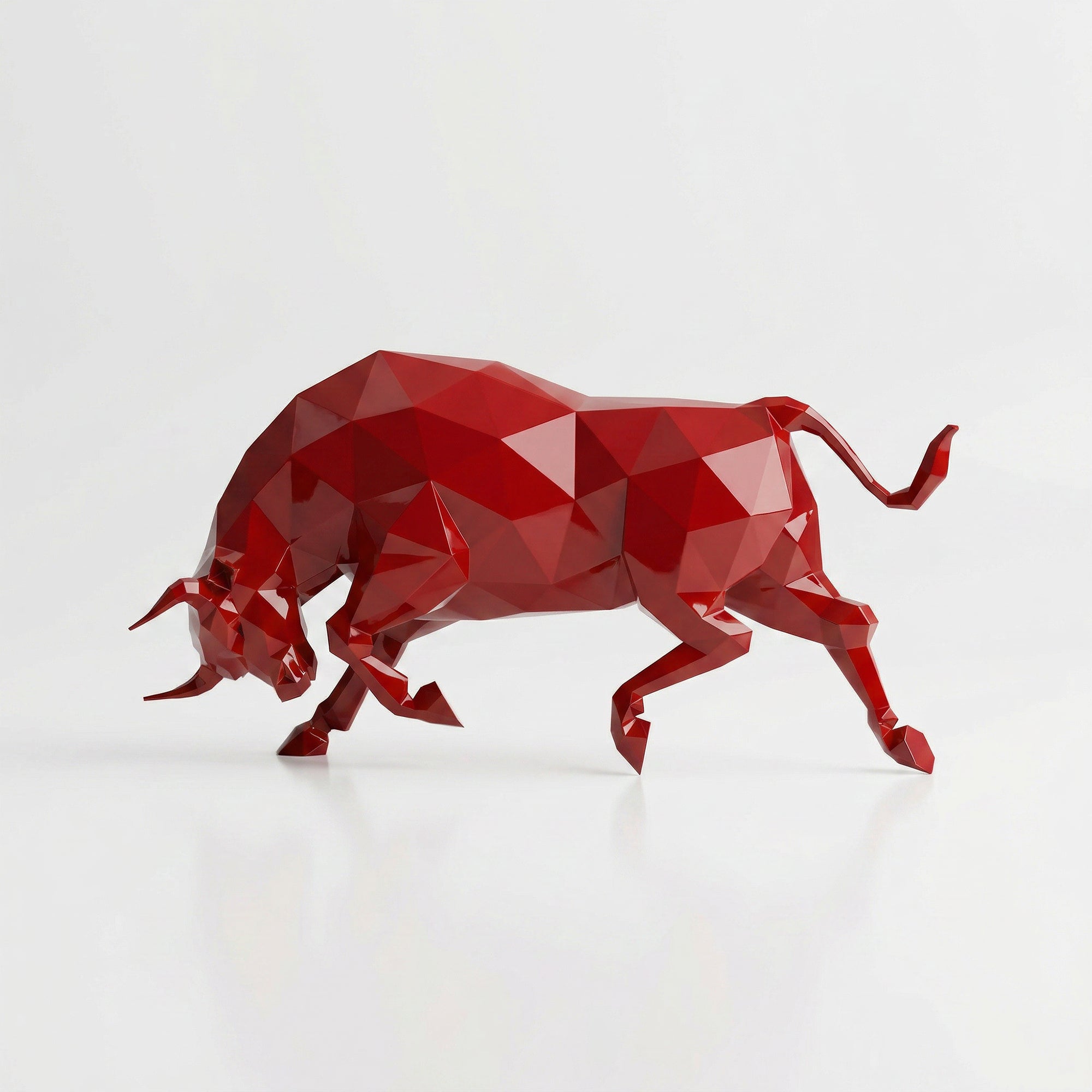 Grande Sculpture taureau Origami