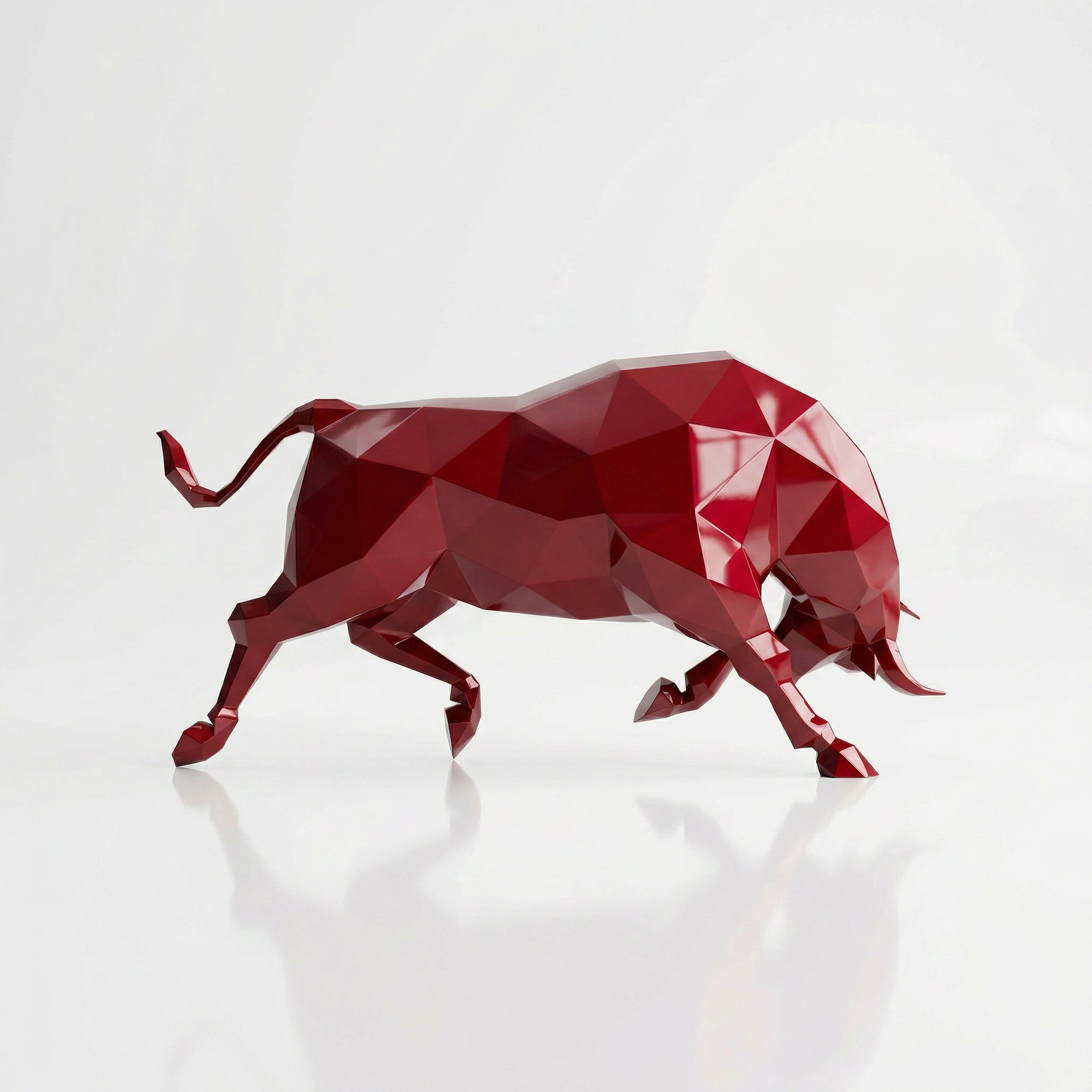 Grande Sculpture taureau Origami
