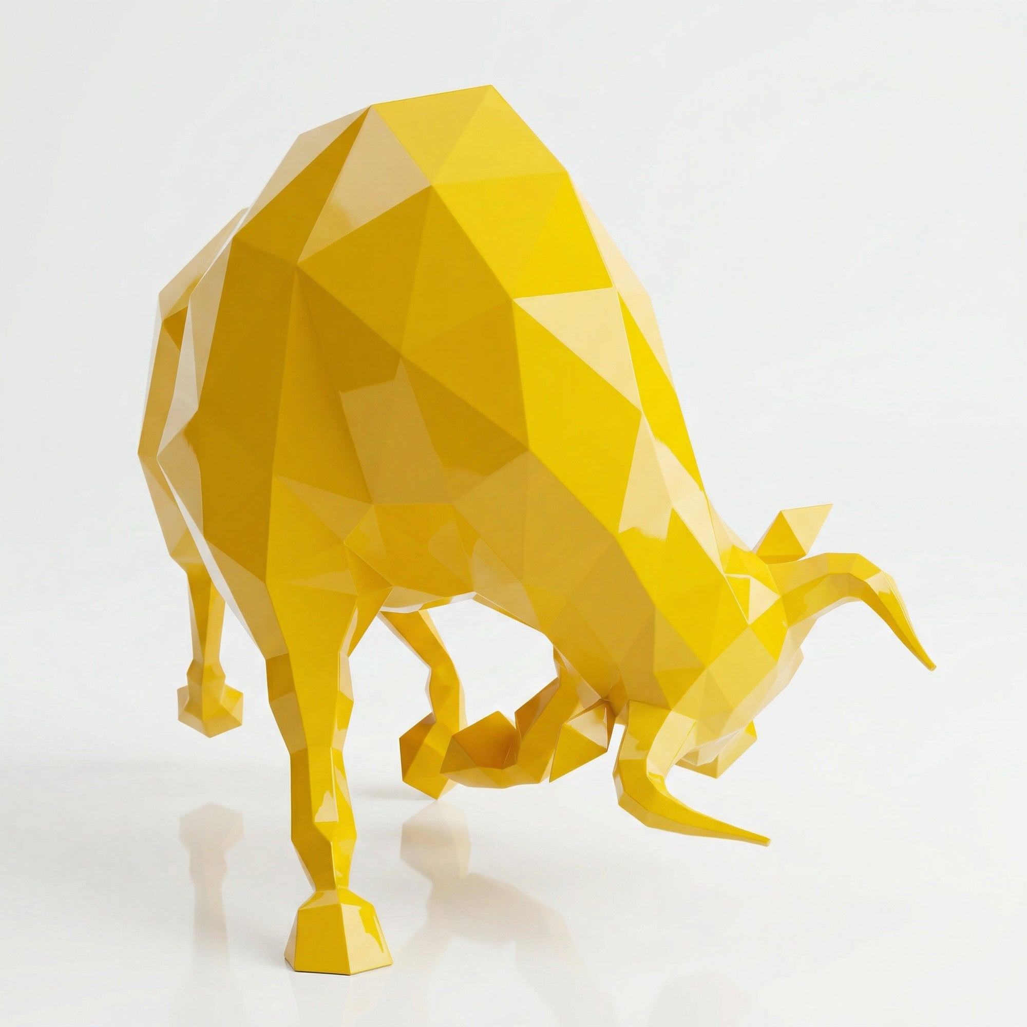 Grande Sculpture taureau Origami