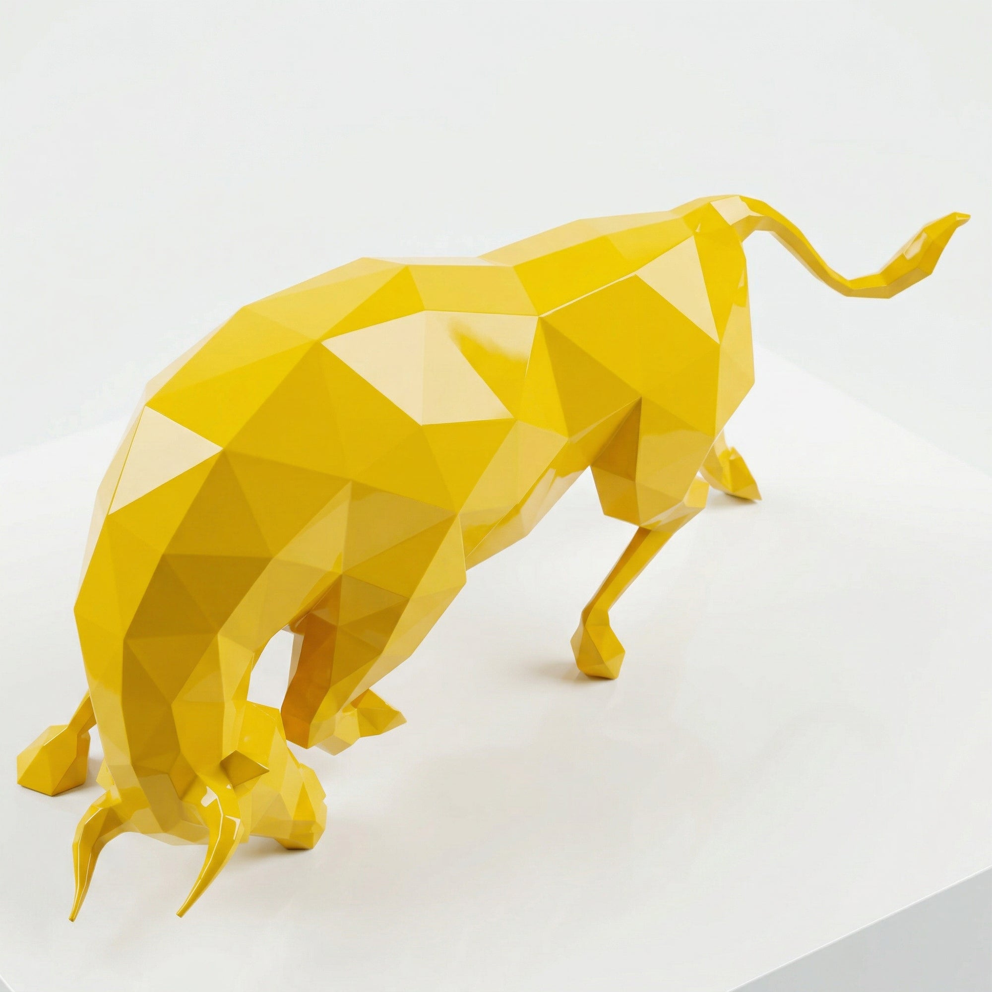Grande Sculpture taureau Origami