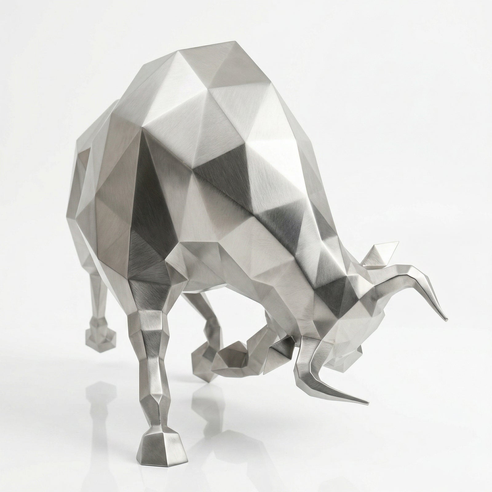 Grande Sculpture taureau En Inox
