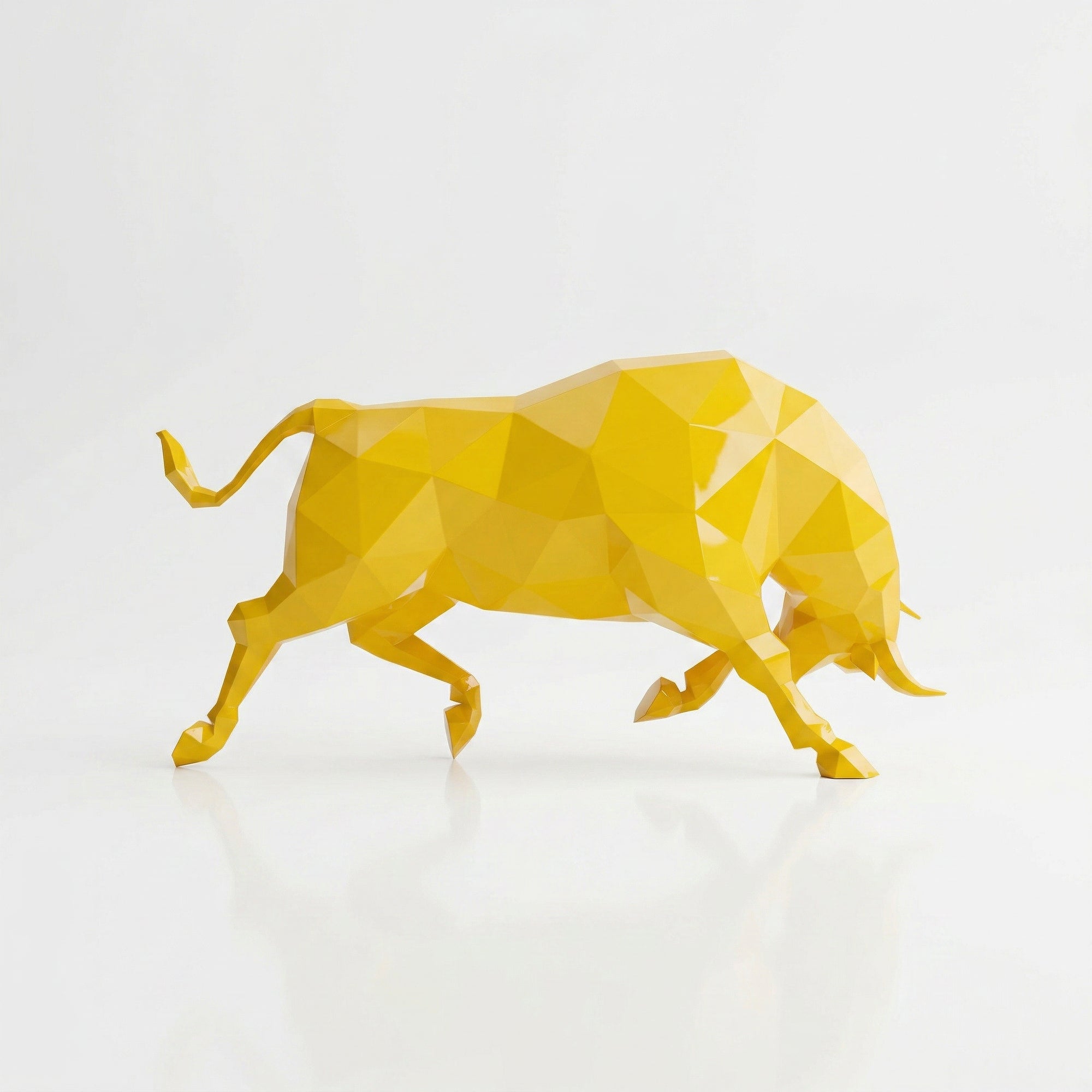 Grande Sculpture taureau Origami