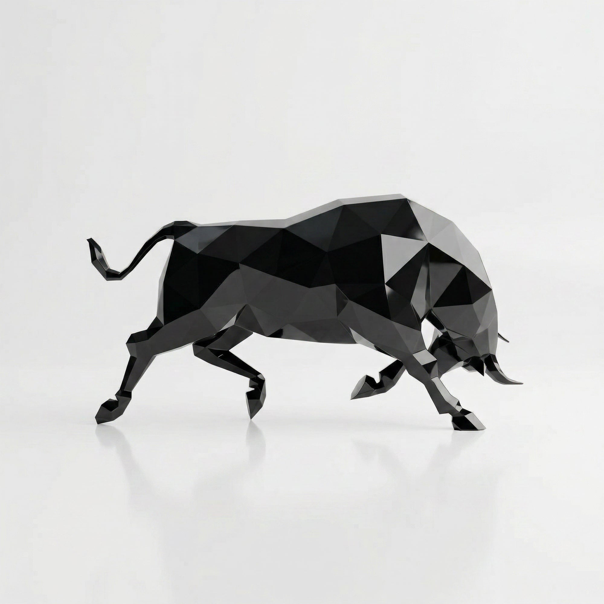 Grande Sculpture taureau Origami