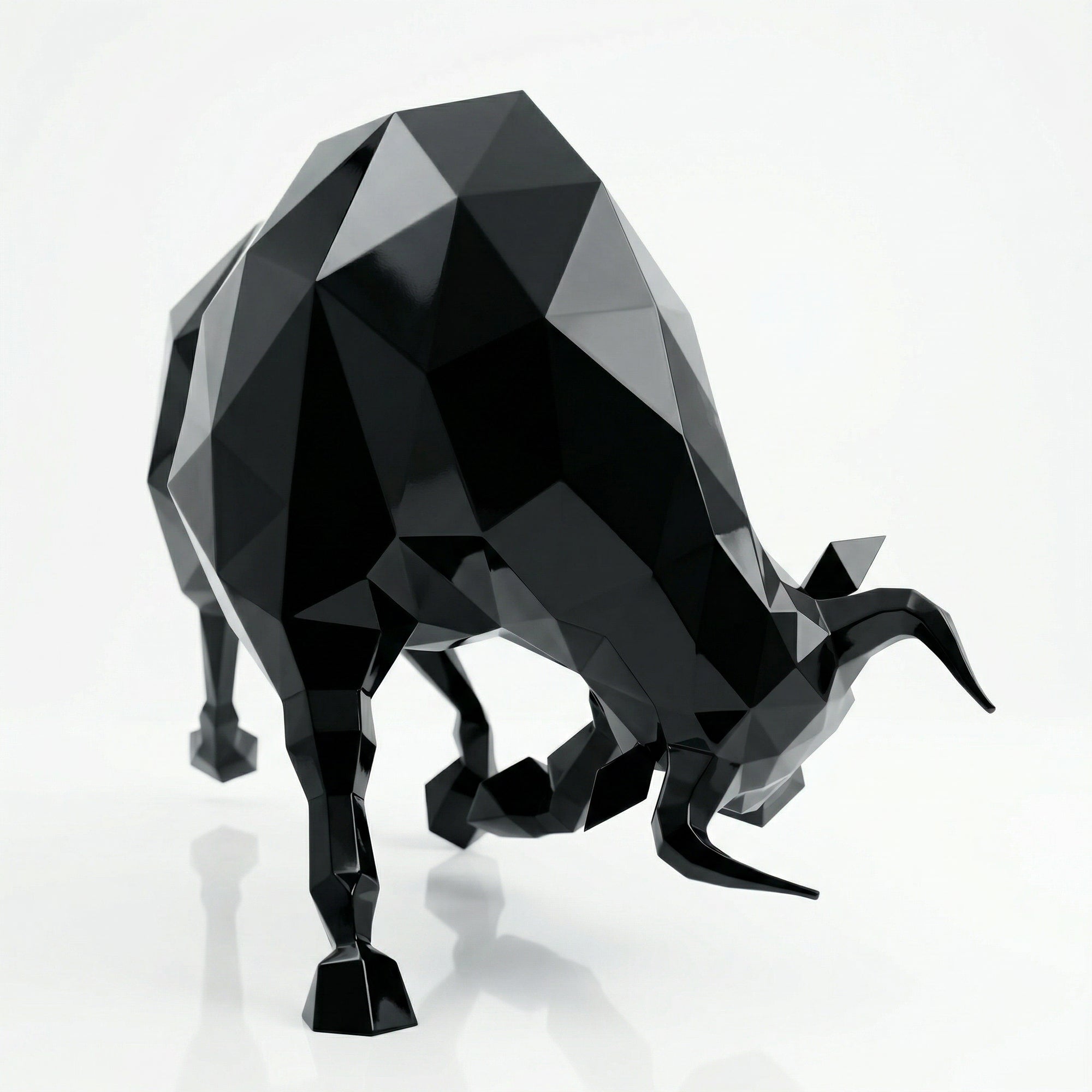 Grande Sculpture taureau Origami
