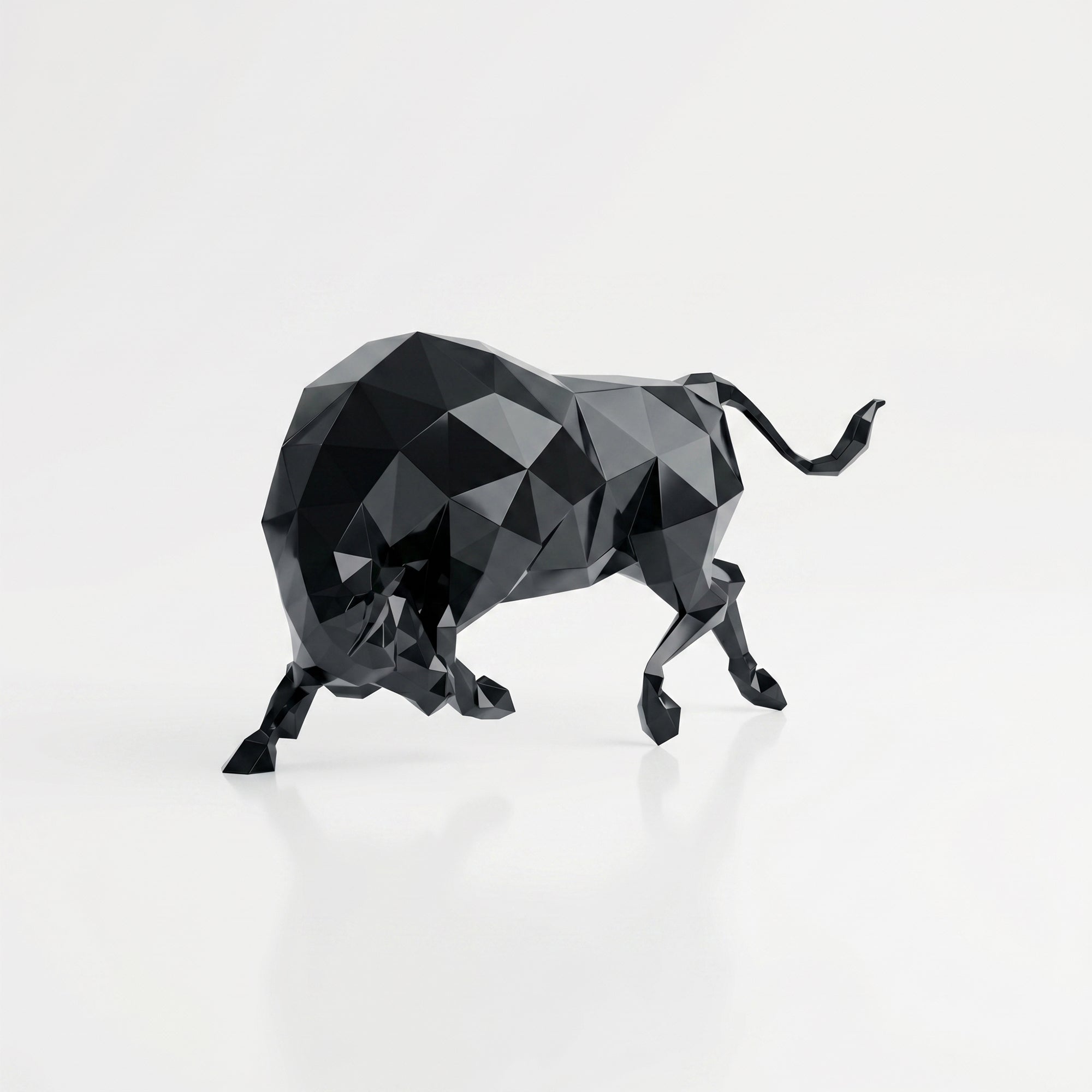 Grande Sculpture taureau Origami