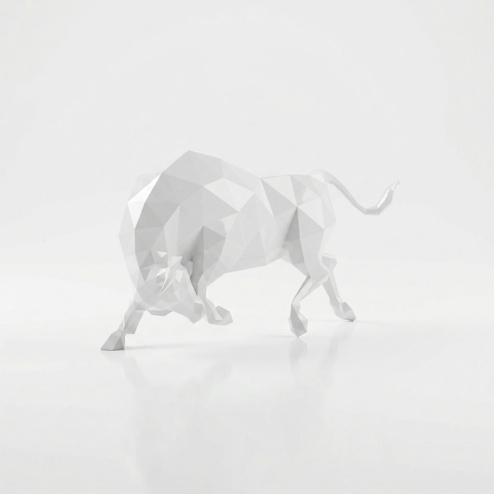 Grande Sculpture taureau Origami