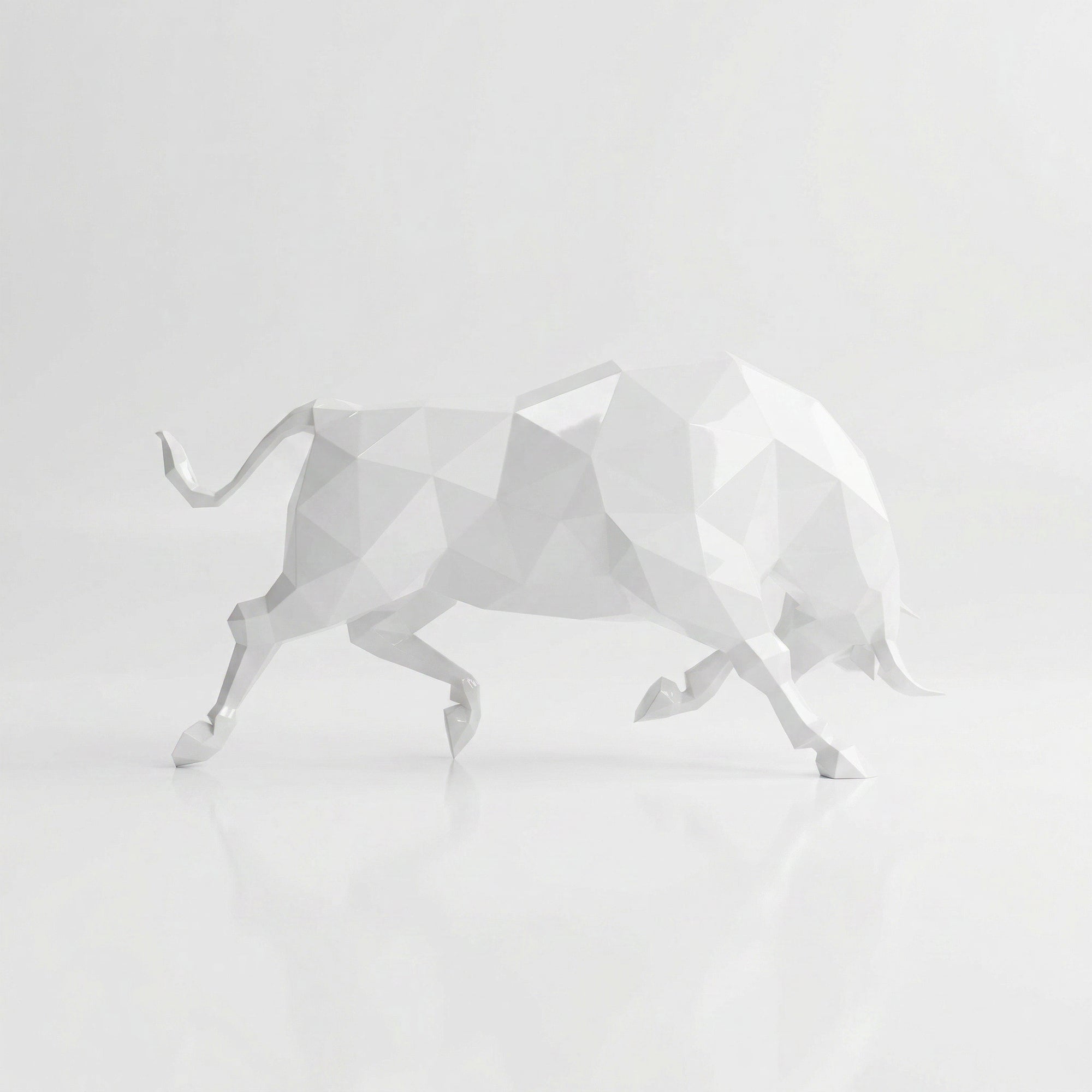 Grande Sculpture taureau Origami