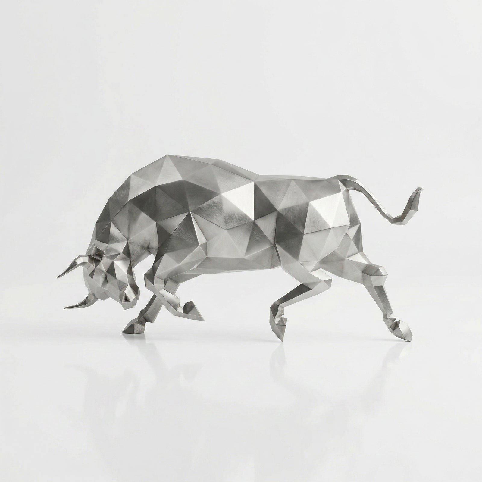 Grande Sculpture taureau En Inox