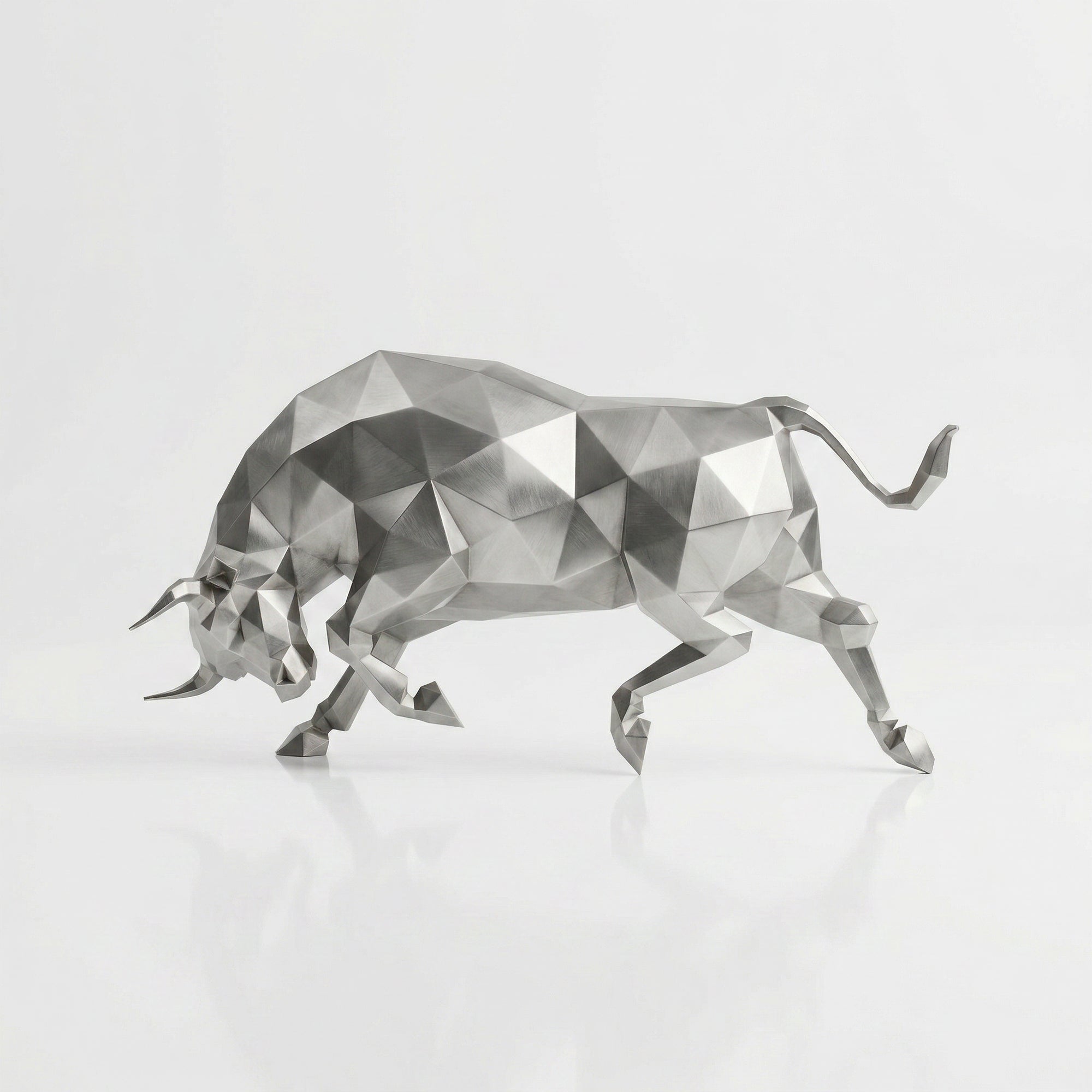 Grande Sculpture taureau Origami