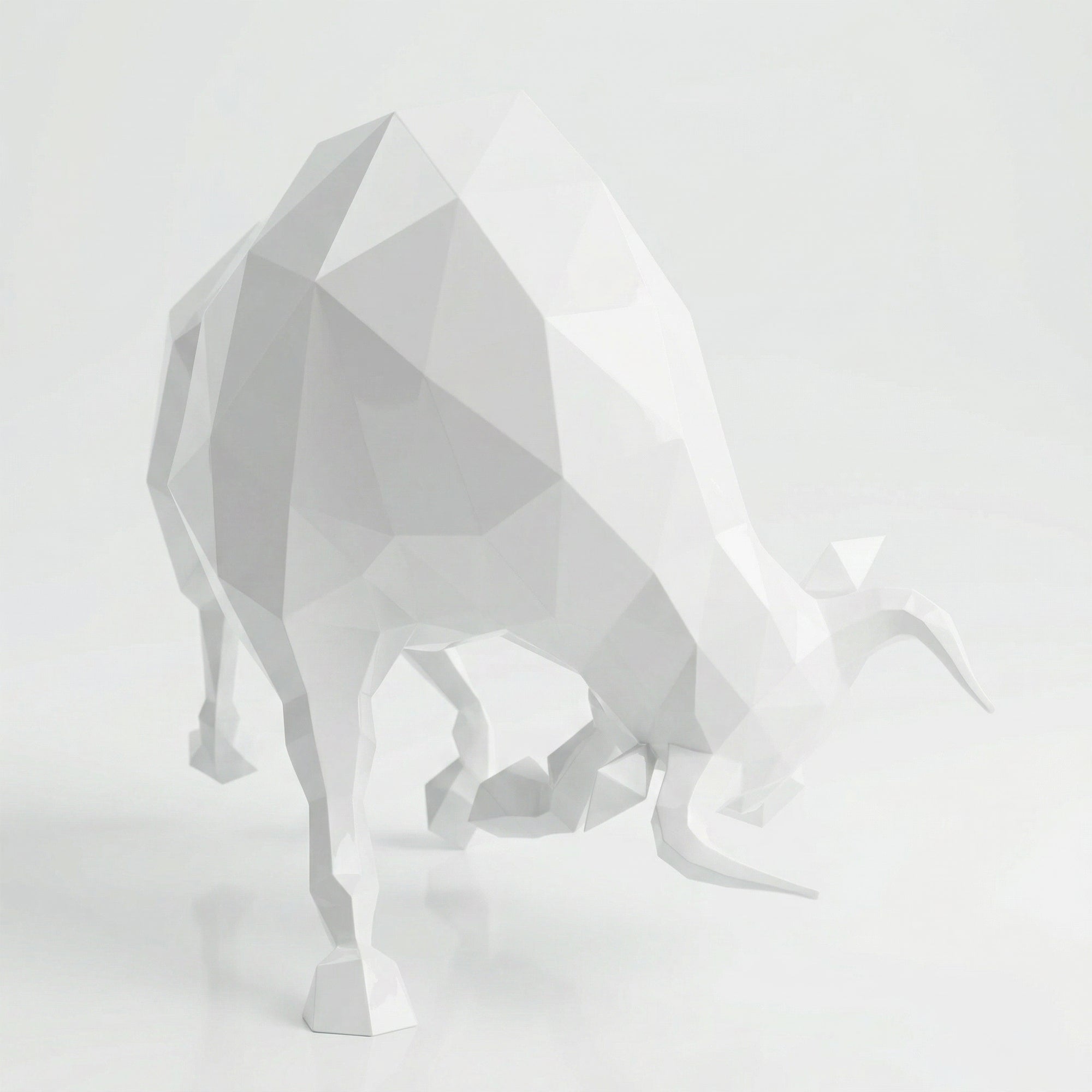 Grande Sculpture taureau Origami