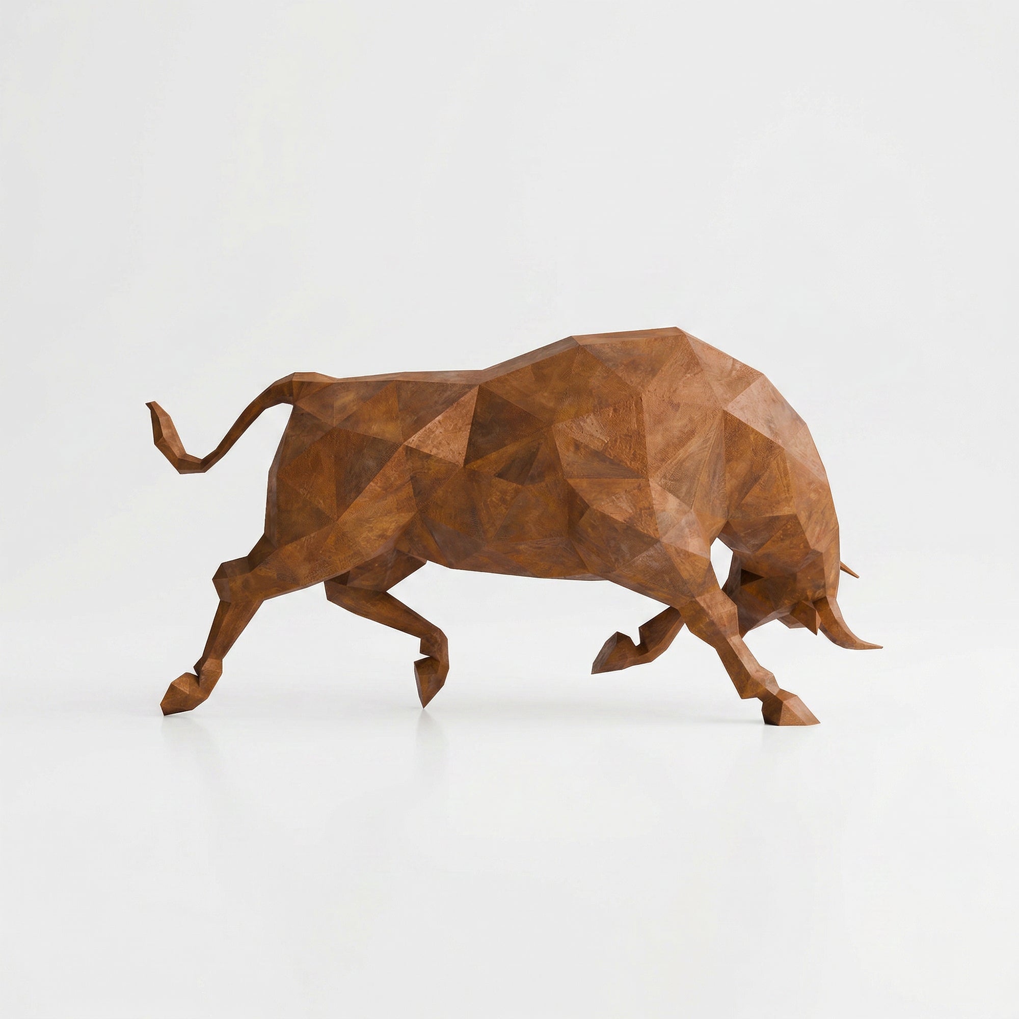 Grande Sculpture taureau Origami