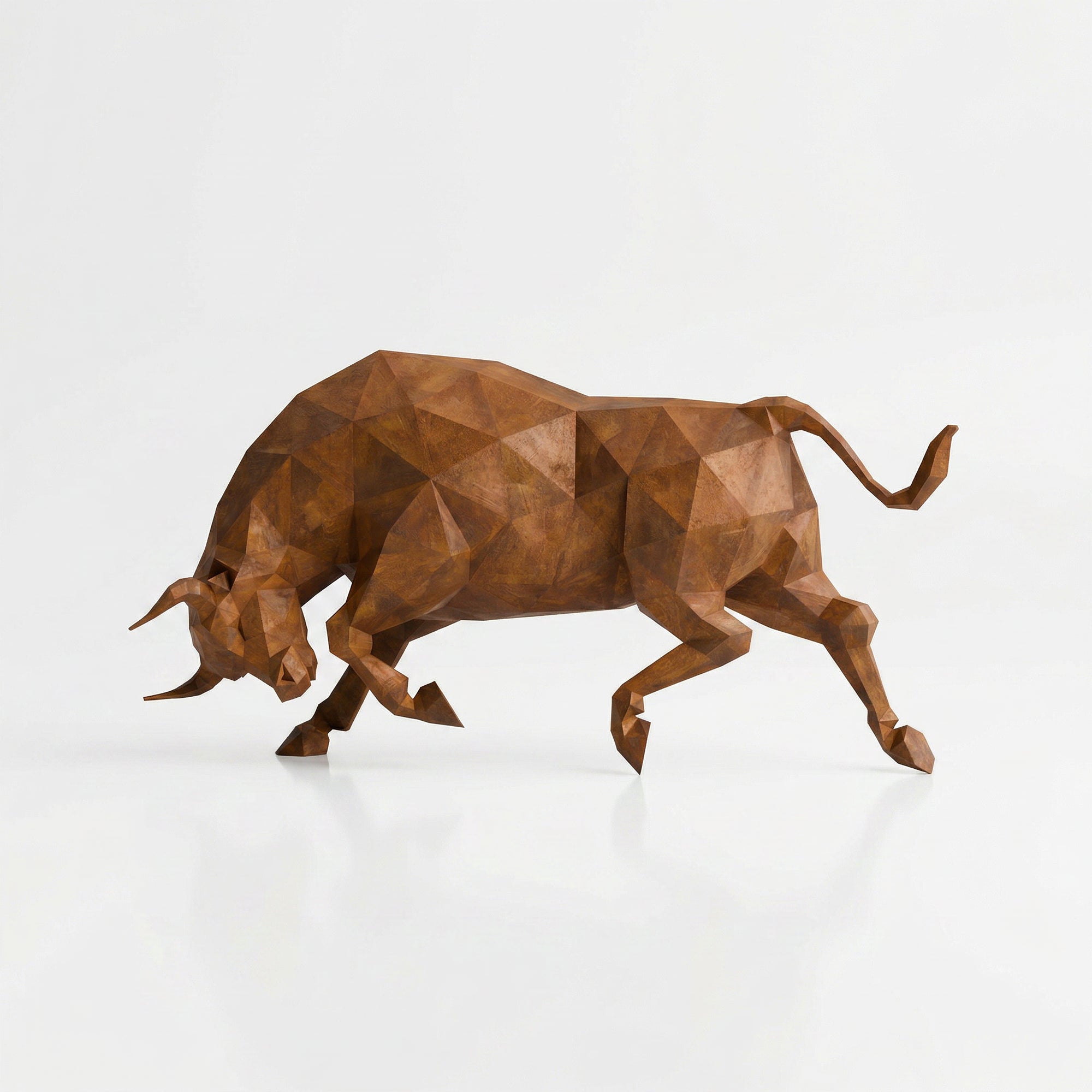 Grande Sculpture taureau Origami